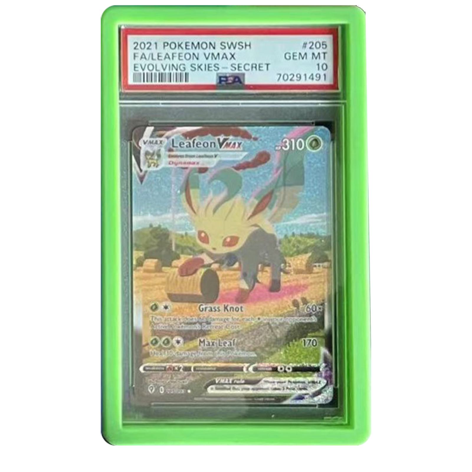 Mint green bumper graded slab protector for PSA slabs protecting trading card cases from damage