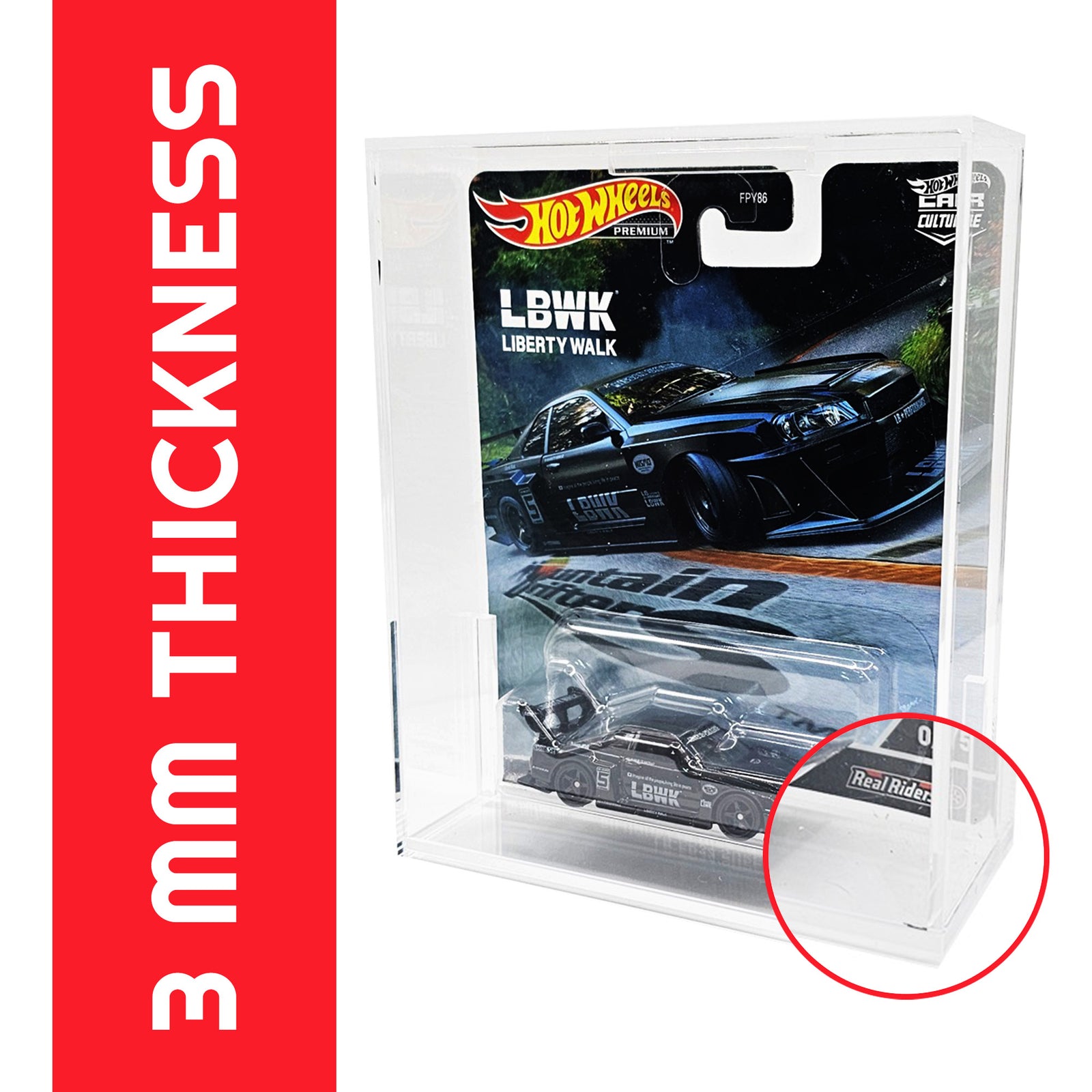 Acrylic Protector Case for Hot Wheels Premium, Pack of 2 | EVORETRO