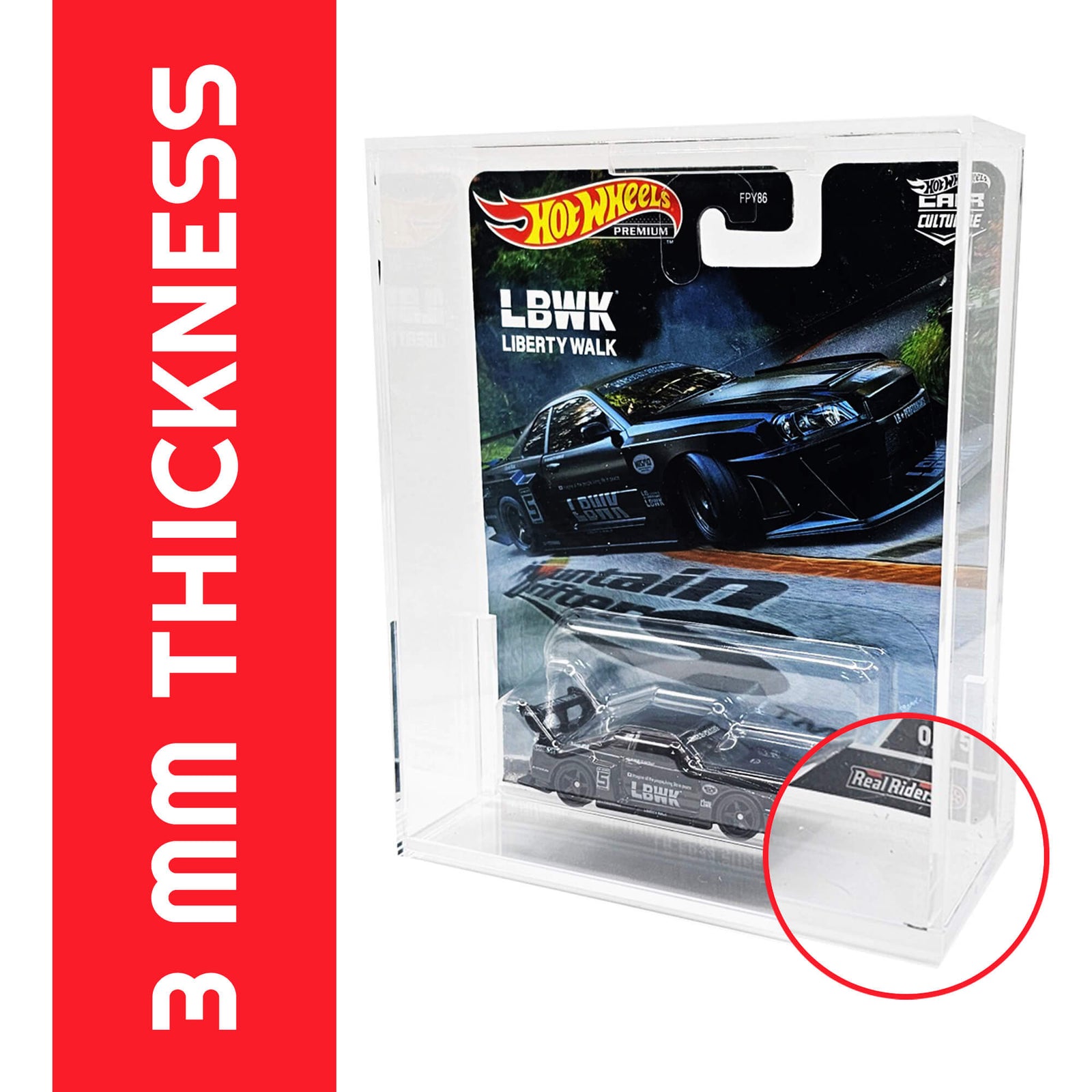 Acrylic Protector Case for Hot Wheels Premium, Pack of 2 | EVORETRO
