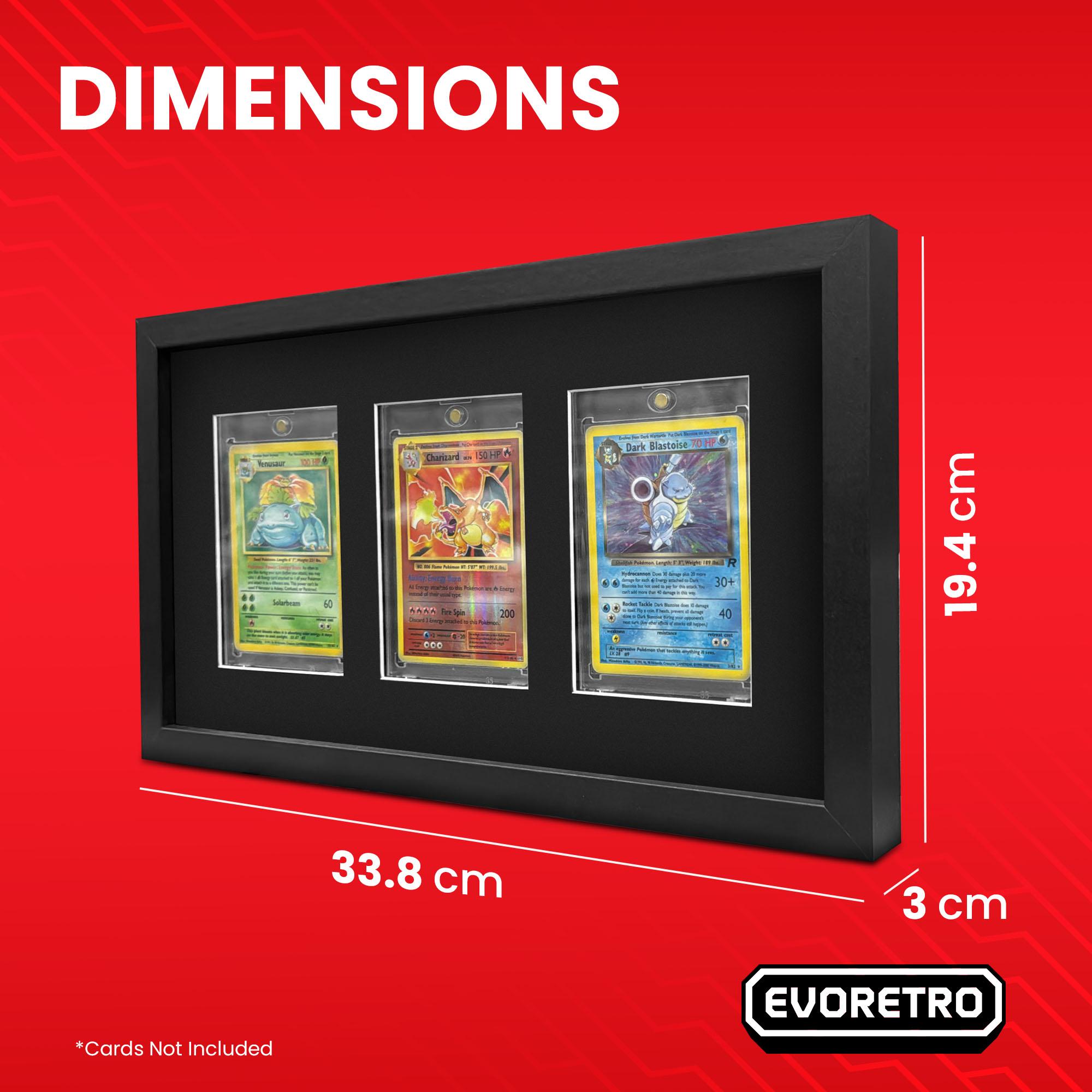 Cadre d'affichage en bois pour cartes avec 3 emplacements - support magnétique
