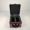 Durable key-secured graded card storage case – EVORETRO open 2 rows red