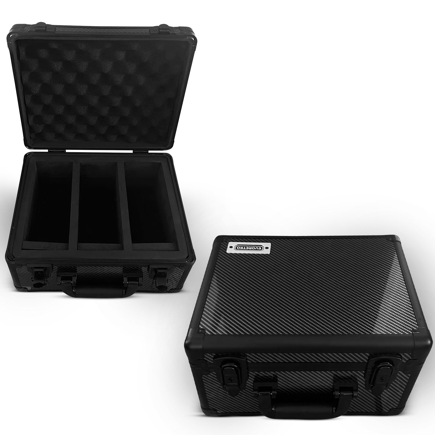Coffret gradué en aluminium à 3 rangées pour 90 dalles avec système à clé