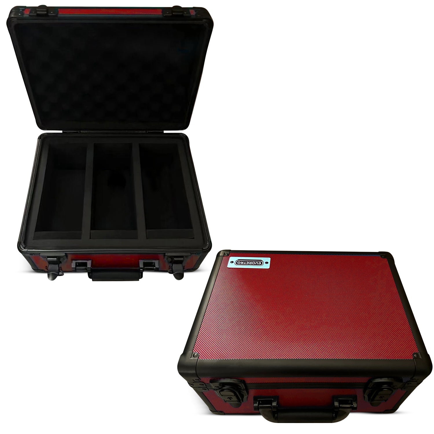 Coffret gradué en aluminium à 3 rangées pour 90 dalles avec système à clé