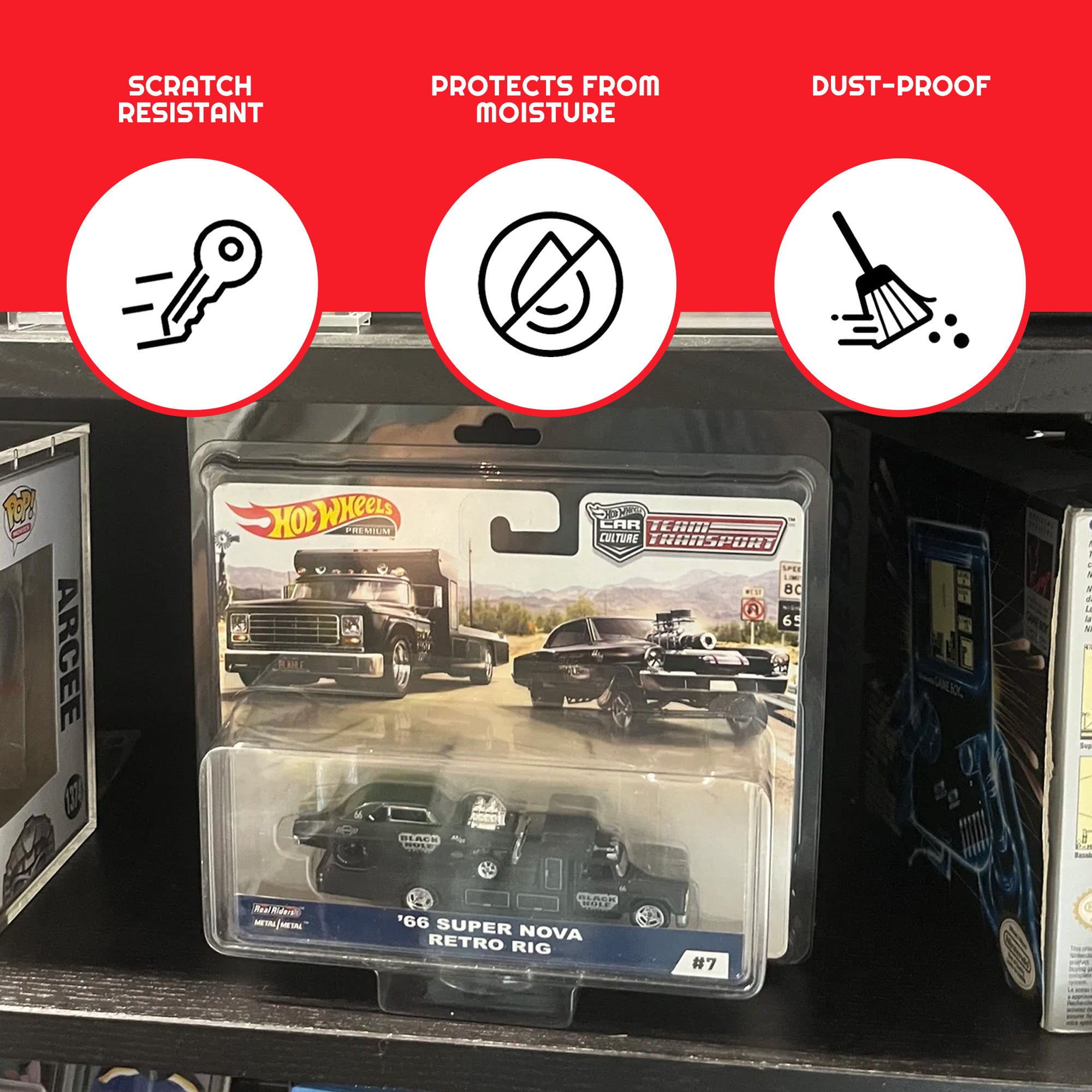 EVORETRO Blister Protectors for Hot Wheels Team Transportation