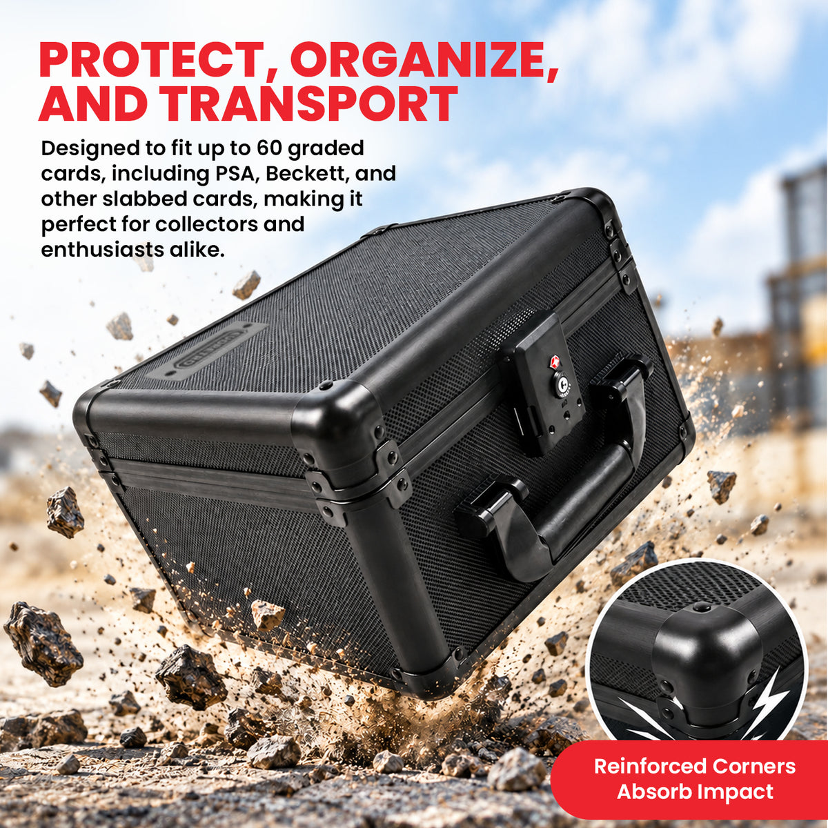 EVORETRO Graded Card Storage Box, TSA Lock