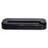 Black graded card display stand on white background