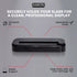 Black slab holder with highlighted features on gray background branded Evoretro