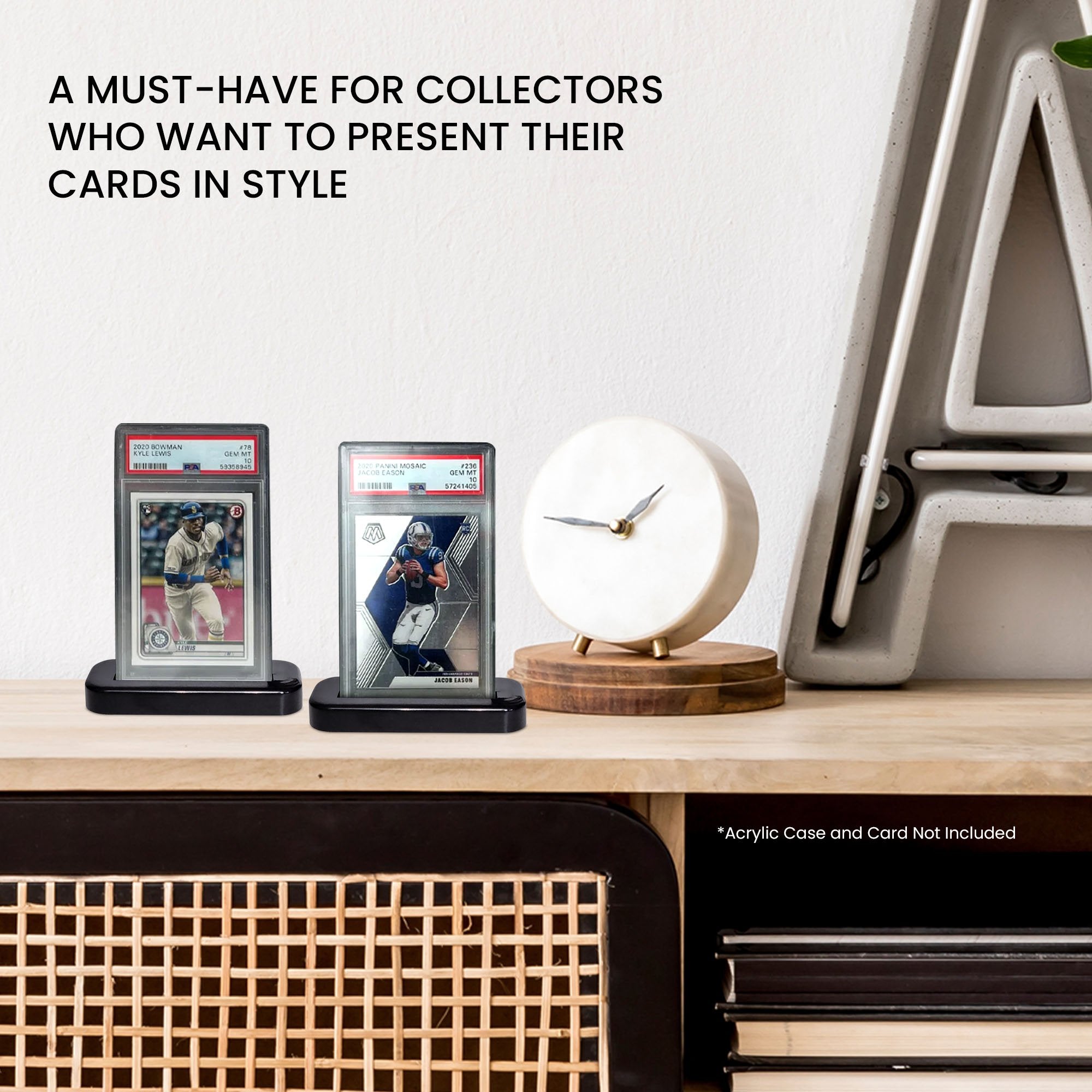 Black PSA & CGC Graded Card Slab Display Stand - Compatible with All Major Grading Card Loose