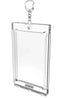 Magnetic card holder keychain for trading cards, empty case shown on white background