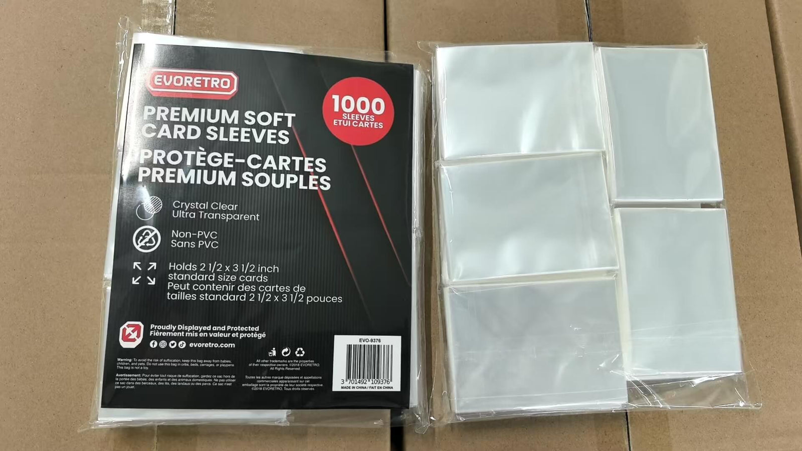 EVORETRO Premium Soft Card Sleeves - Pack of 1000 EVORETRO Canada EVORETRO Premium Soft Card Sleeves - Pack of 1000 EVORETRO Canada