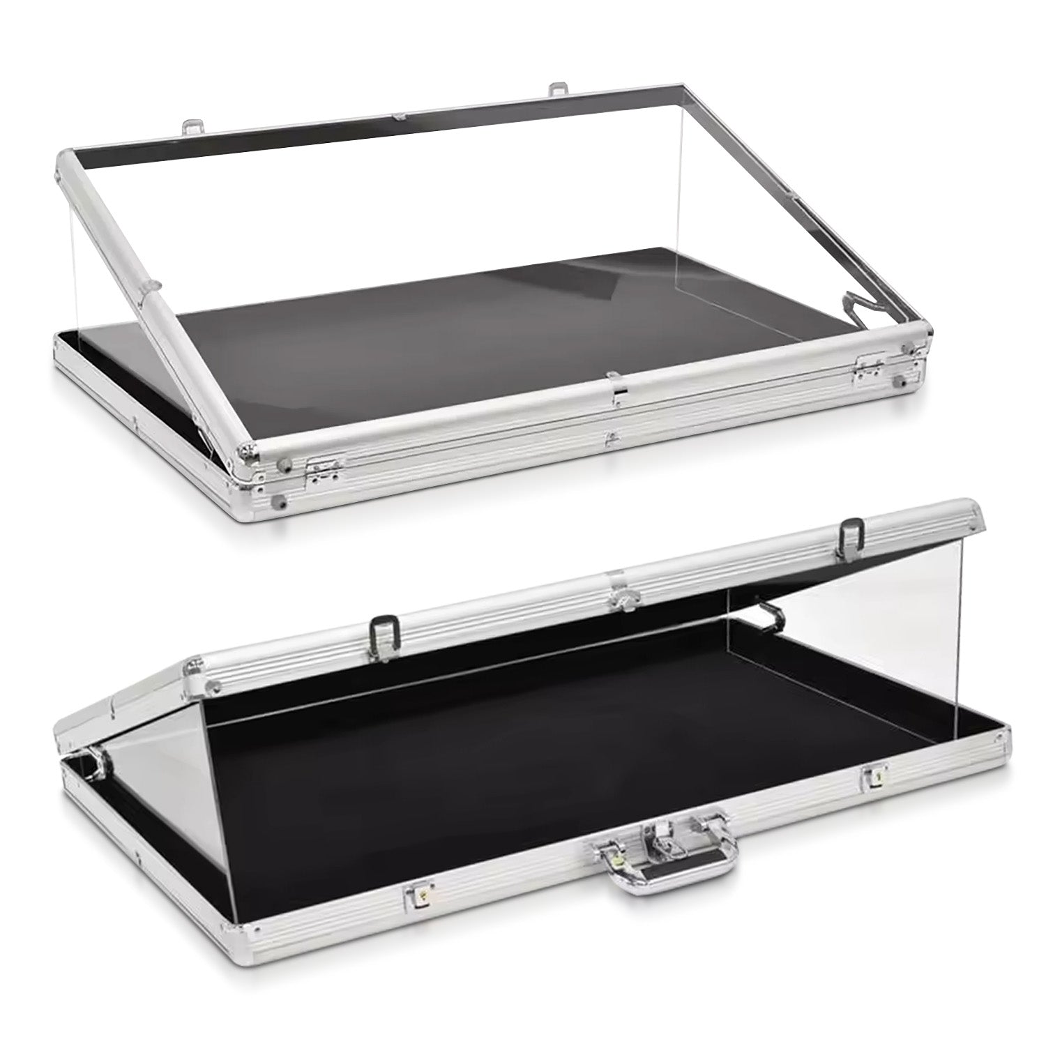 Vitrine en aluminium pour cartes et jouets 24 x 20 x 4 pouces 