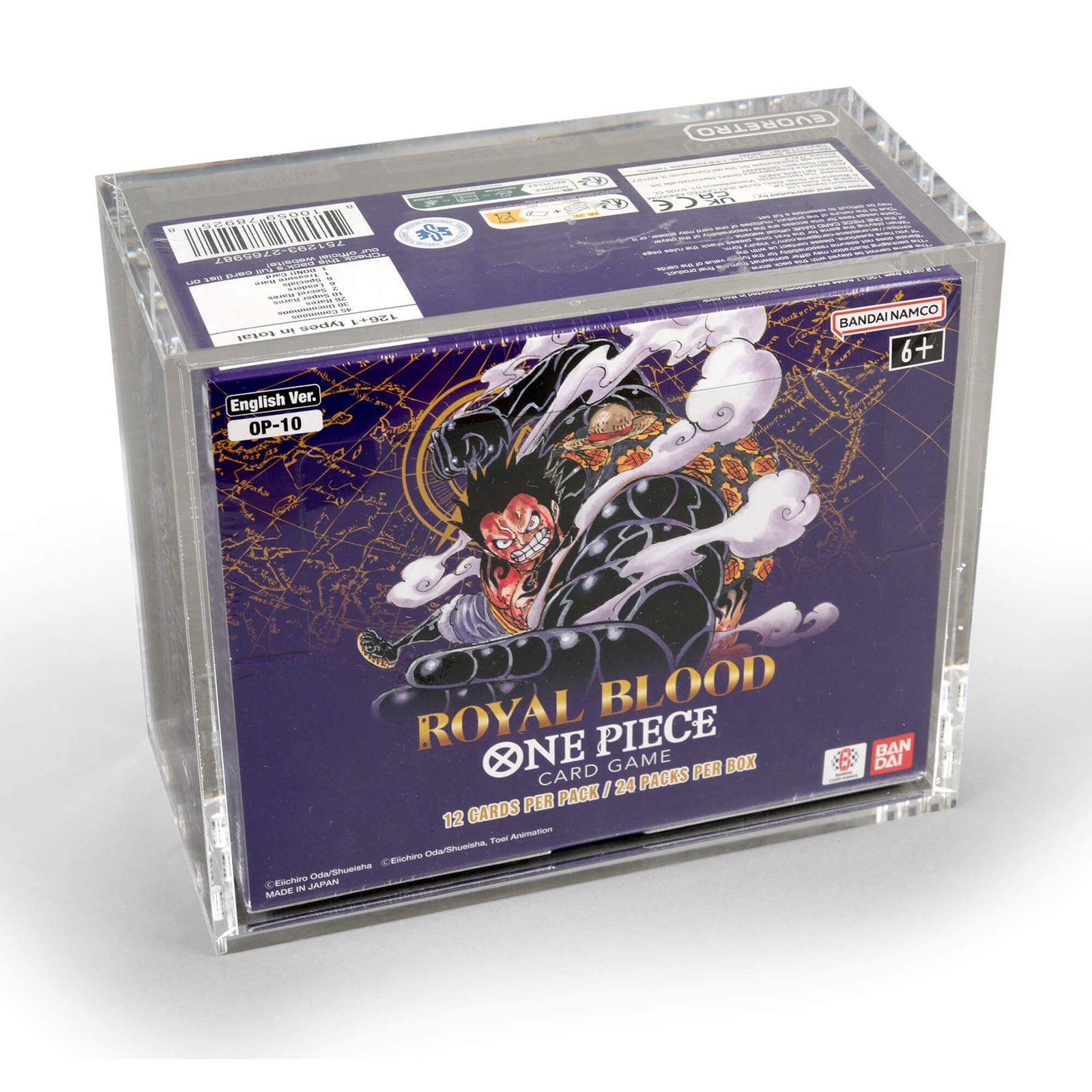 Acrylic Case Display for Bandai One Piece OPP 4-6 TCG Booster Box English Pack of 1