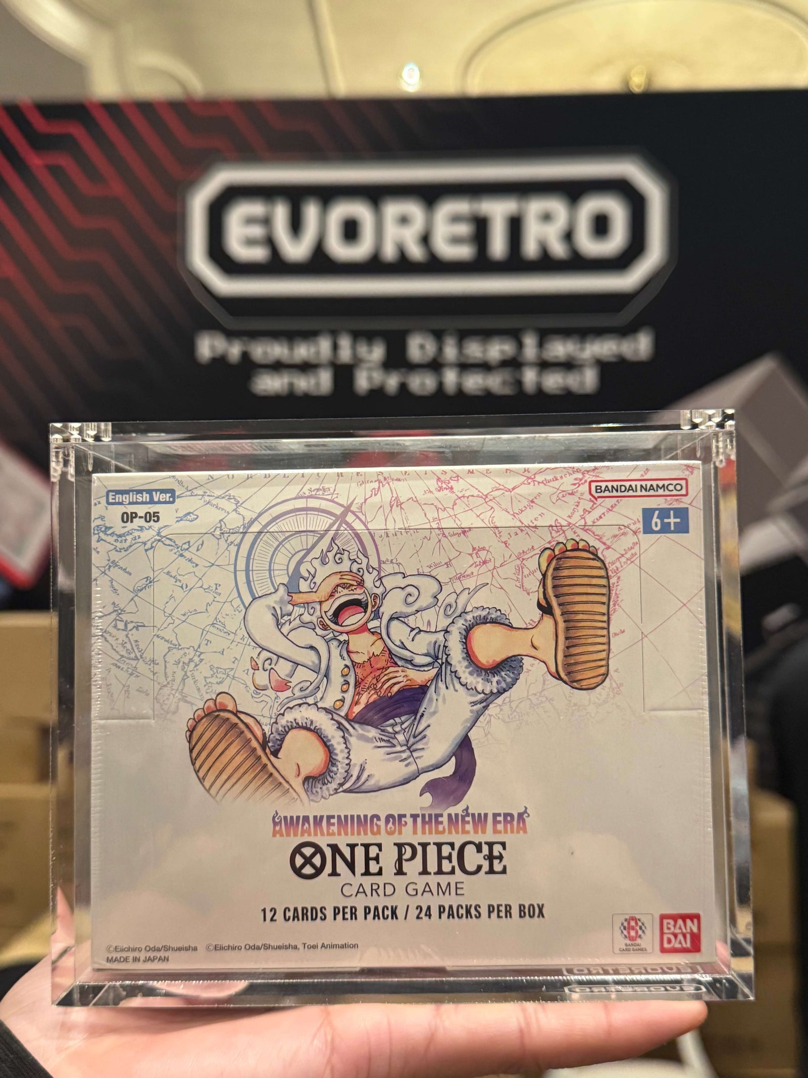 Acrylic Case Display for Bandai One Piece OPP 4-6 TCG Booster Box English Pack of 1