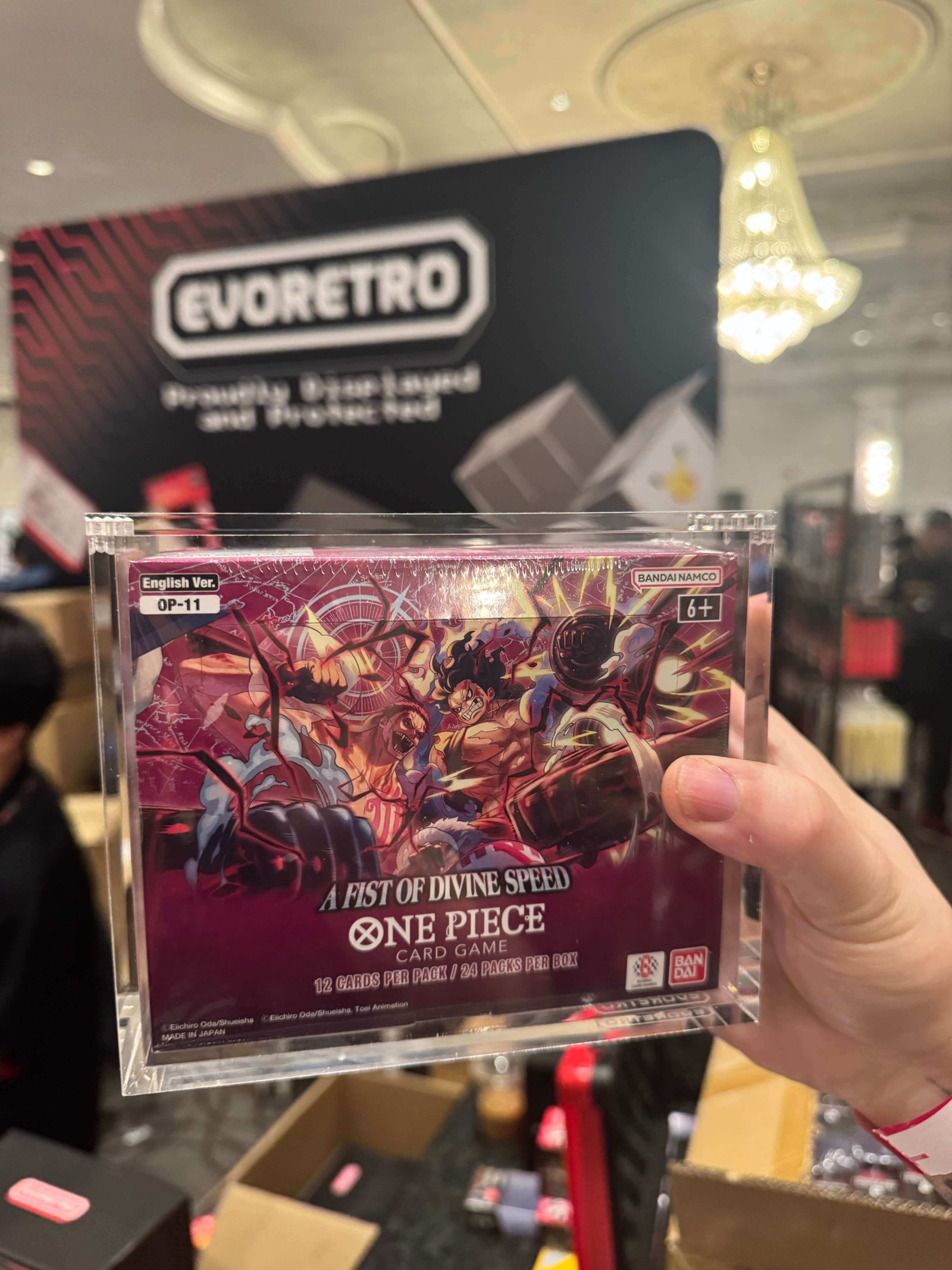 Boîte d’Exposition en Acrylique pour Boîte de Boosters Bandai One Piece OPP 4-6 TCG – Version Anglaise, Paquet de 1