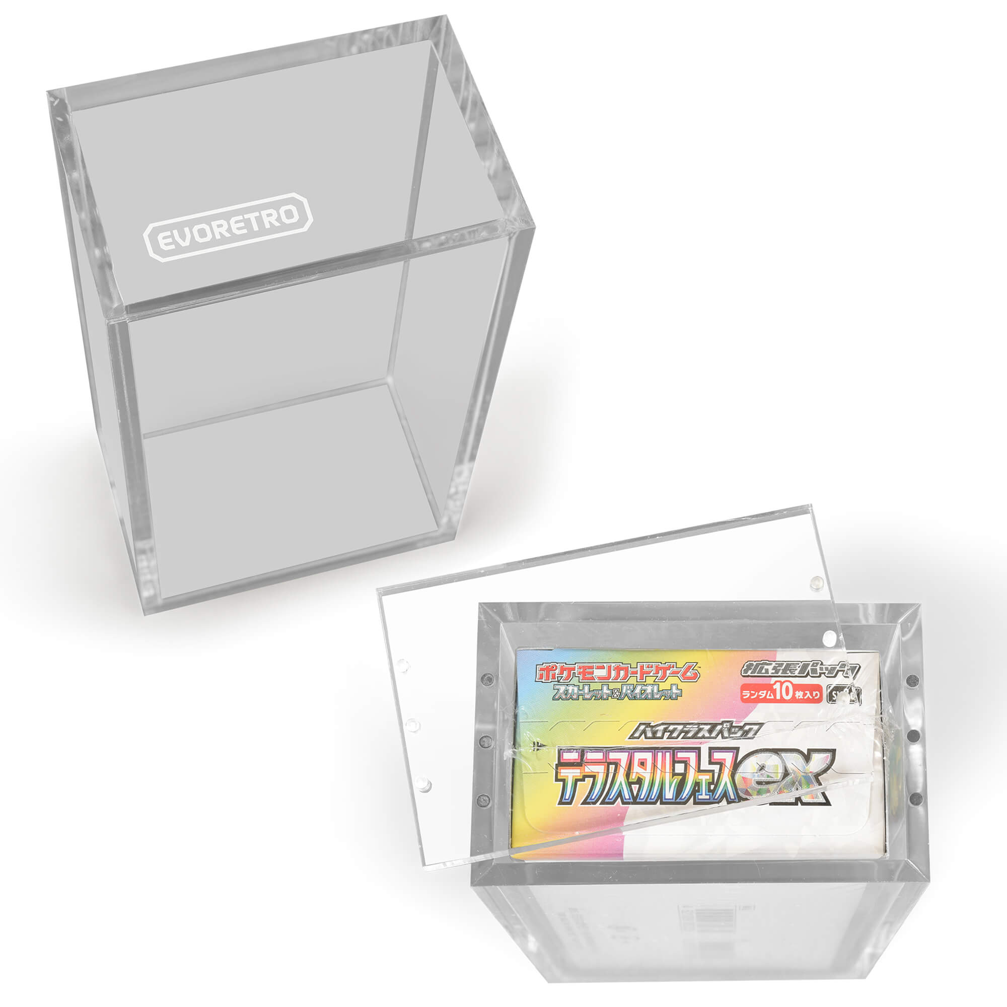 Boîtier acrylique magnétique EVORETRO pour petit booster box japonais