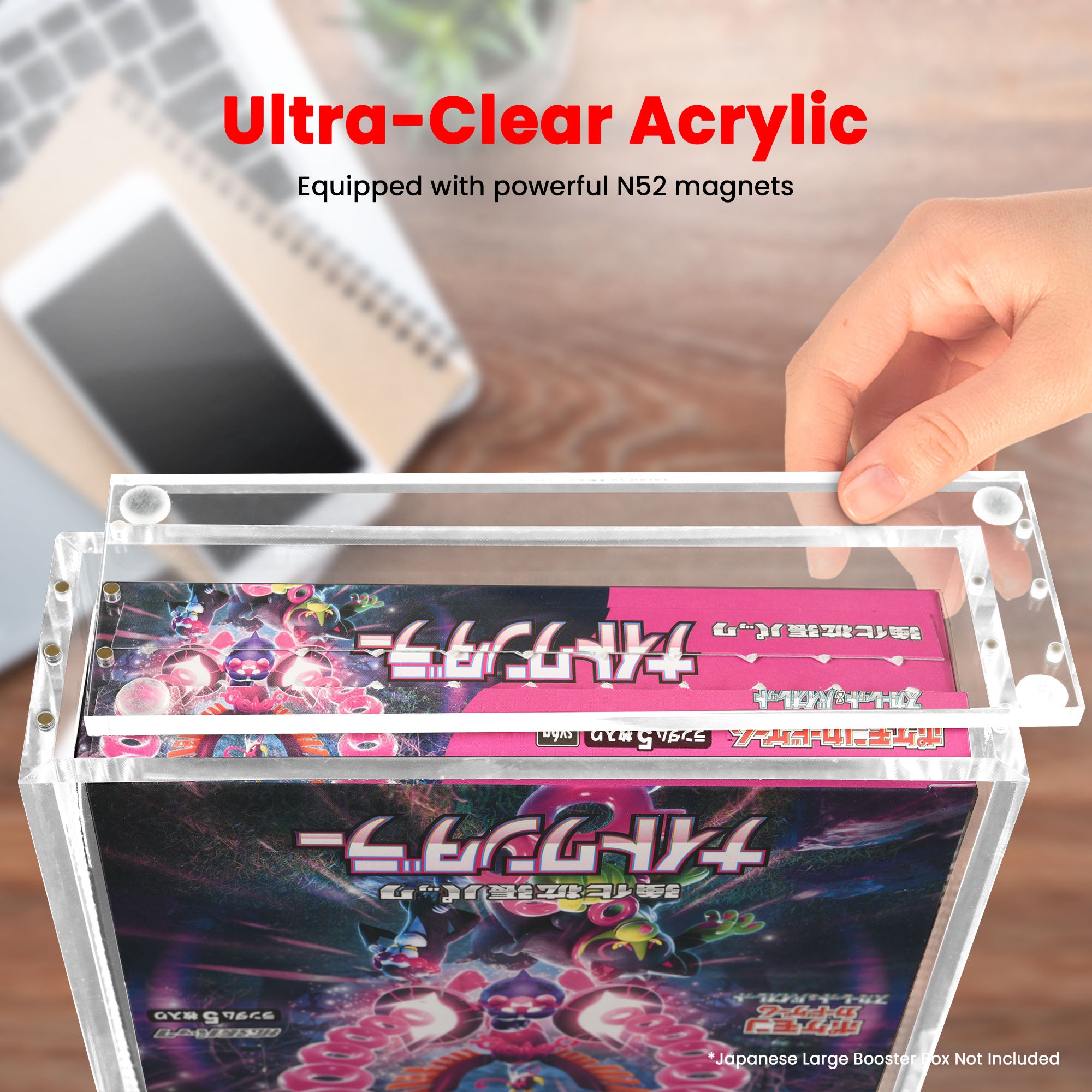 Japanese Pokemon Booster Box Case - Magnetic Acrylic Protector With 99% UV Rejection Japanese Pokemon Booster Box Case - Magnetic Acrylic Protector With 99% UV Rejection