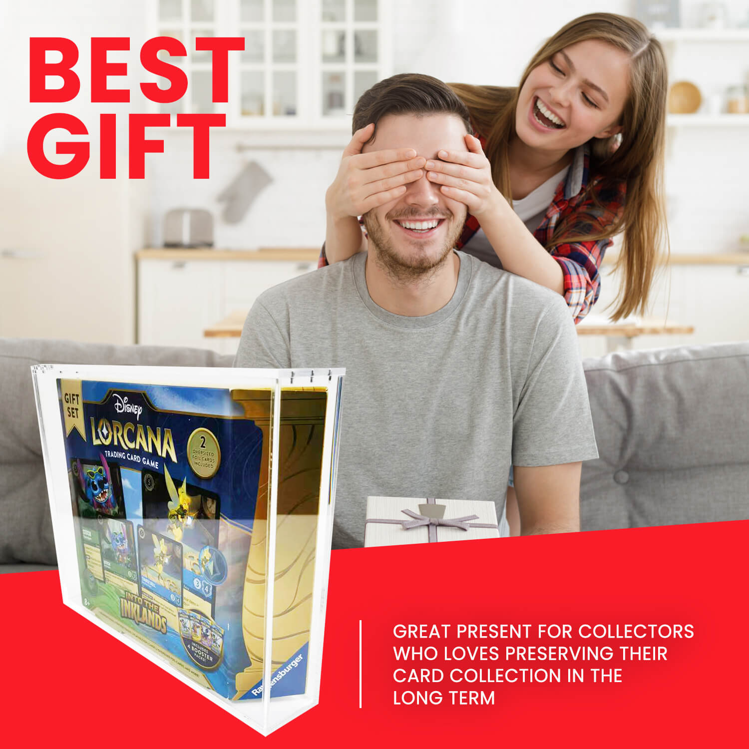Boîte d’Exposition pour Coffret Cadeau Lorcana – Acrylique 5 mm, Couvercle Magnétique (1x)