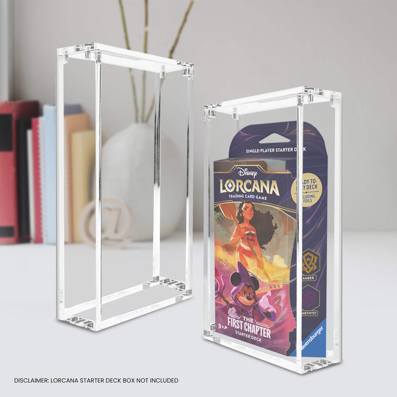 Boîte d’Exposition en Acrylique pour Boîte Protectrice de Deck de Démarrage Lorcana (1x)