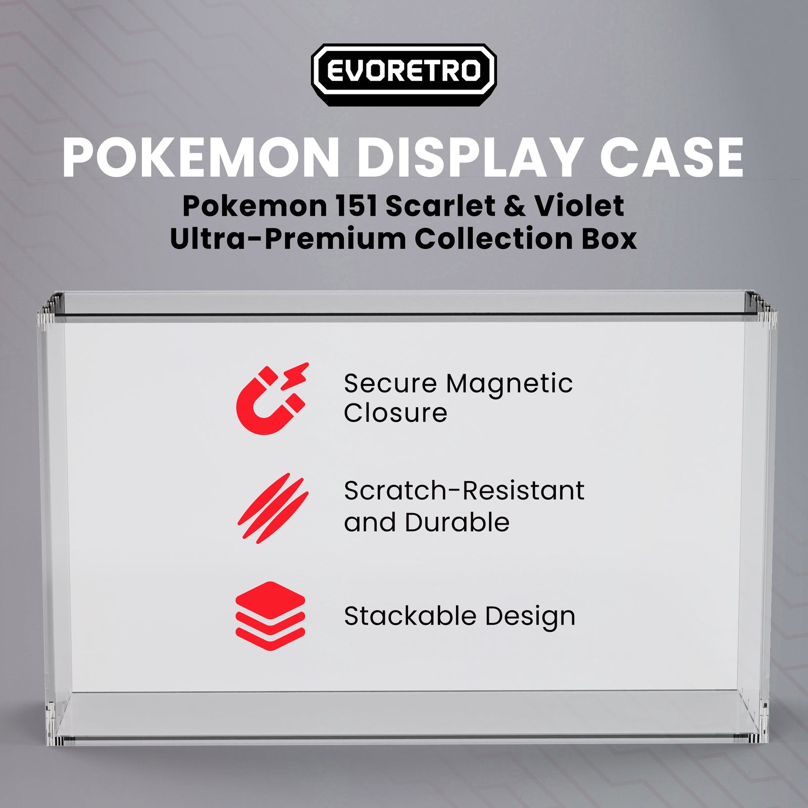 Acrylic Case Display for Pokemon 151 Scarlet & Violet Ultra-Premium Collection Box