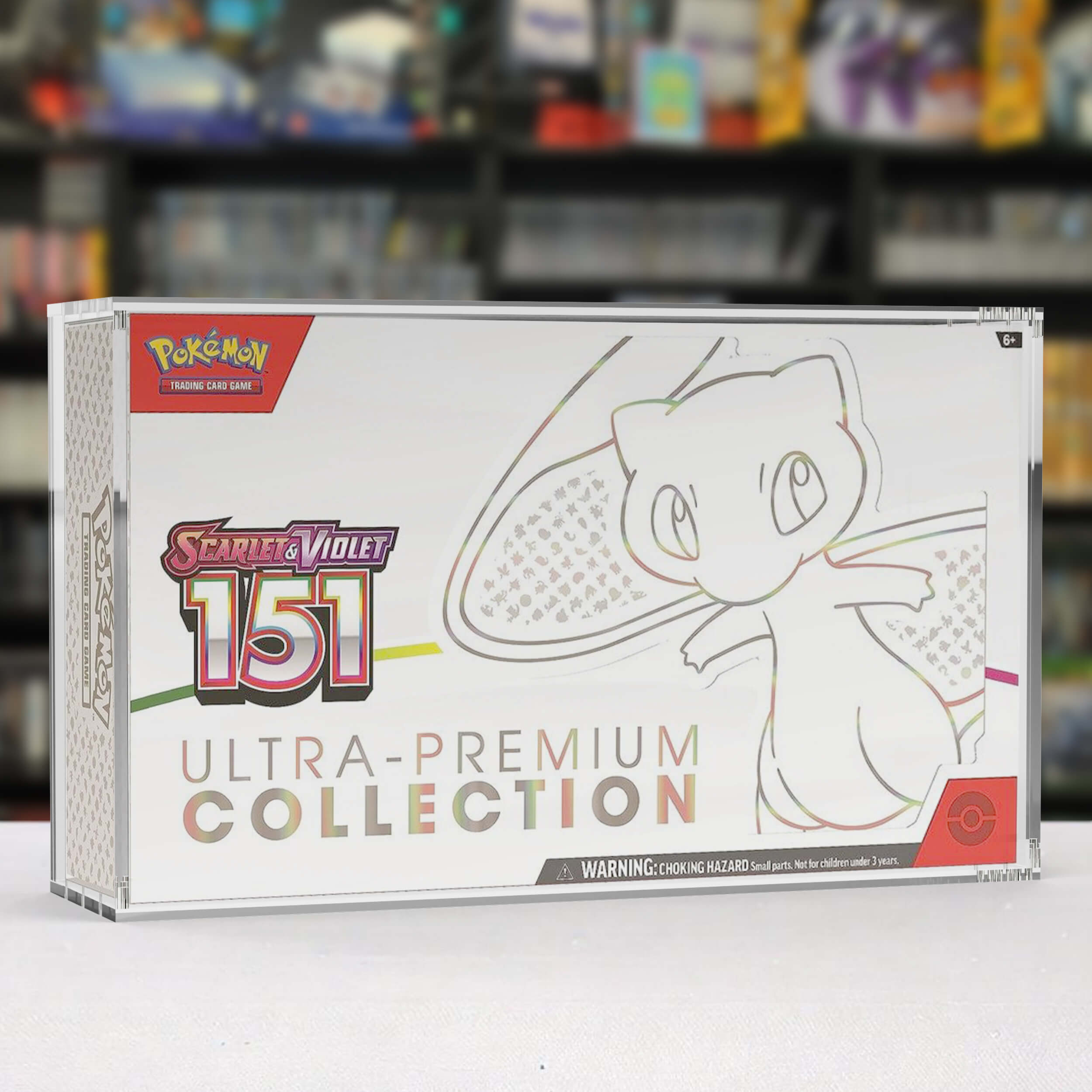 Boîte d’Exposition en Acrylique pour Coffret Ultra-Premium Pokémon 151 Écarlate & Violet