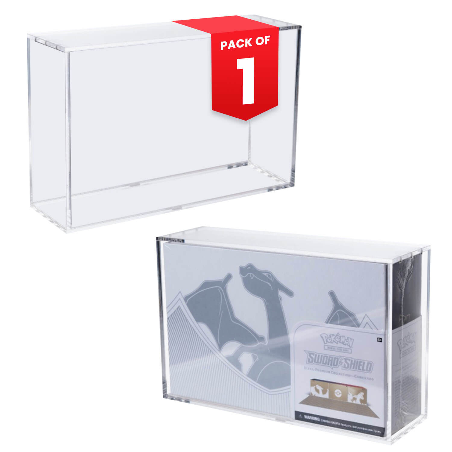 Acrylic Case Display for Pokemon TCG UltraPremium Collection Charizard Pack of 1