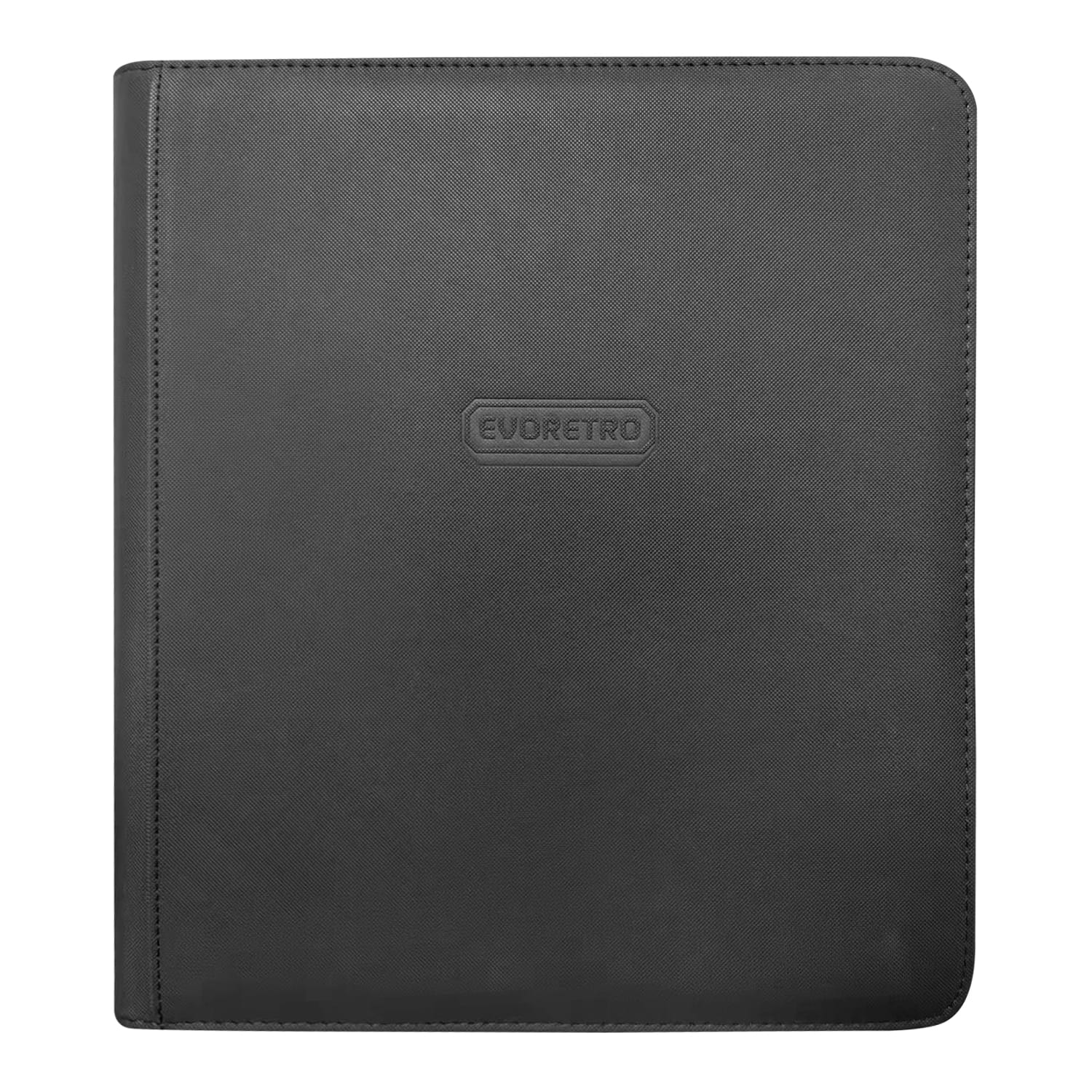 EVORETRO black 4x3 trading card binder front cover zipper album