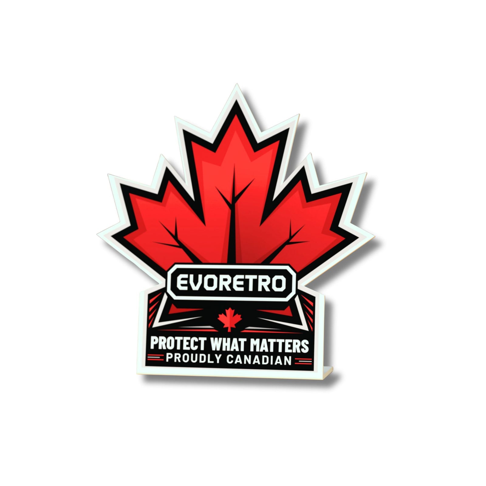 EVORETRO Poster – Proudly Canadian Maple Leaf 23 cm x 22 cm