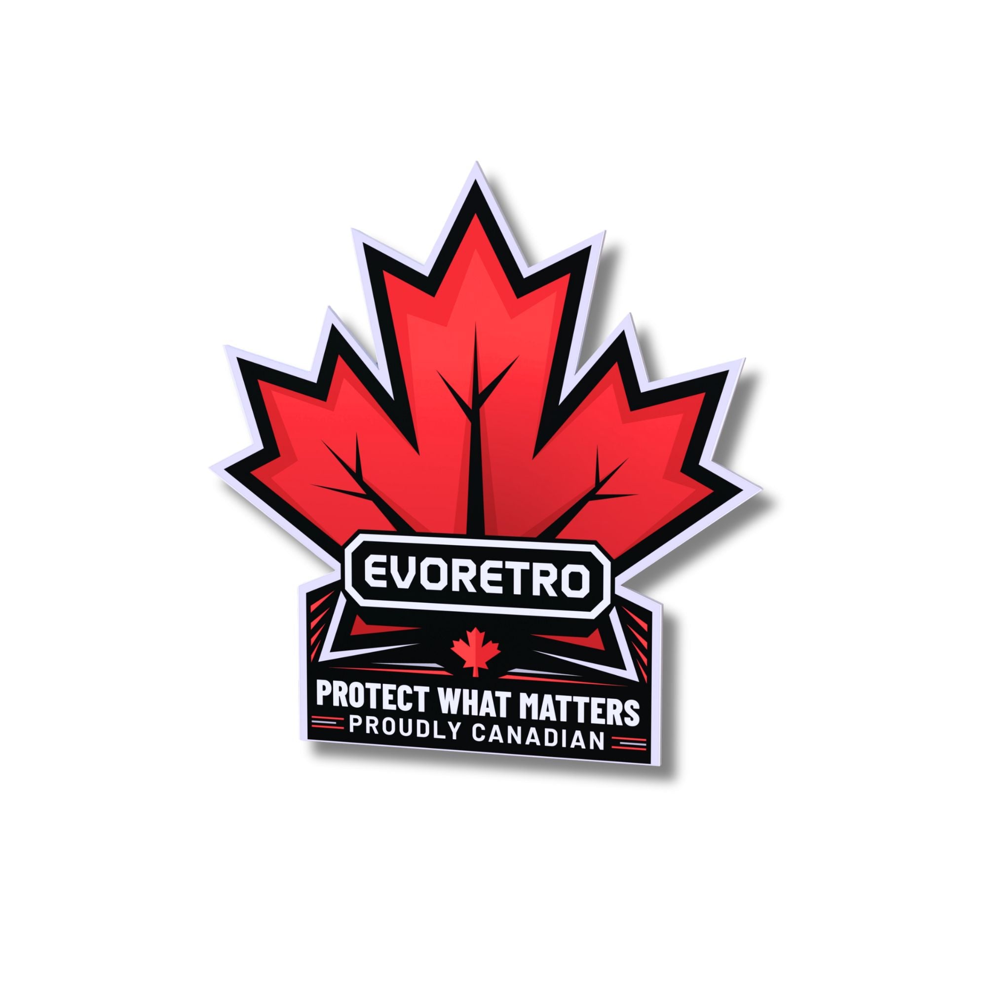 EVORETRO Poster – Proudly Canadian Maple Leaf 23 cm x 22 cm