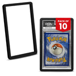 10 pack black bumper graded slab protectors for PSA slabs protecting trading card cases