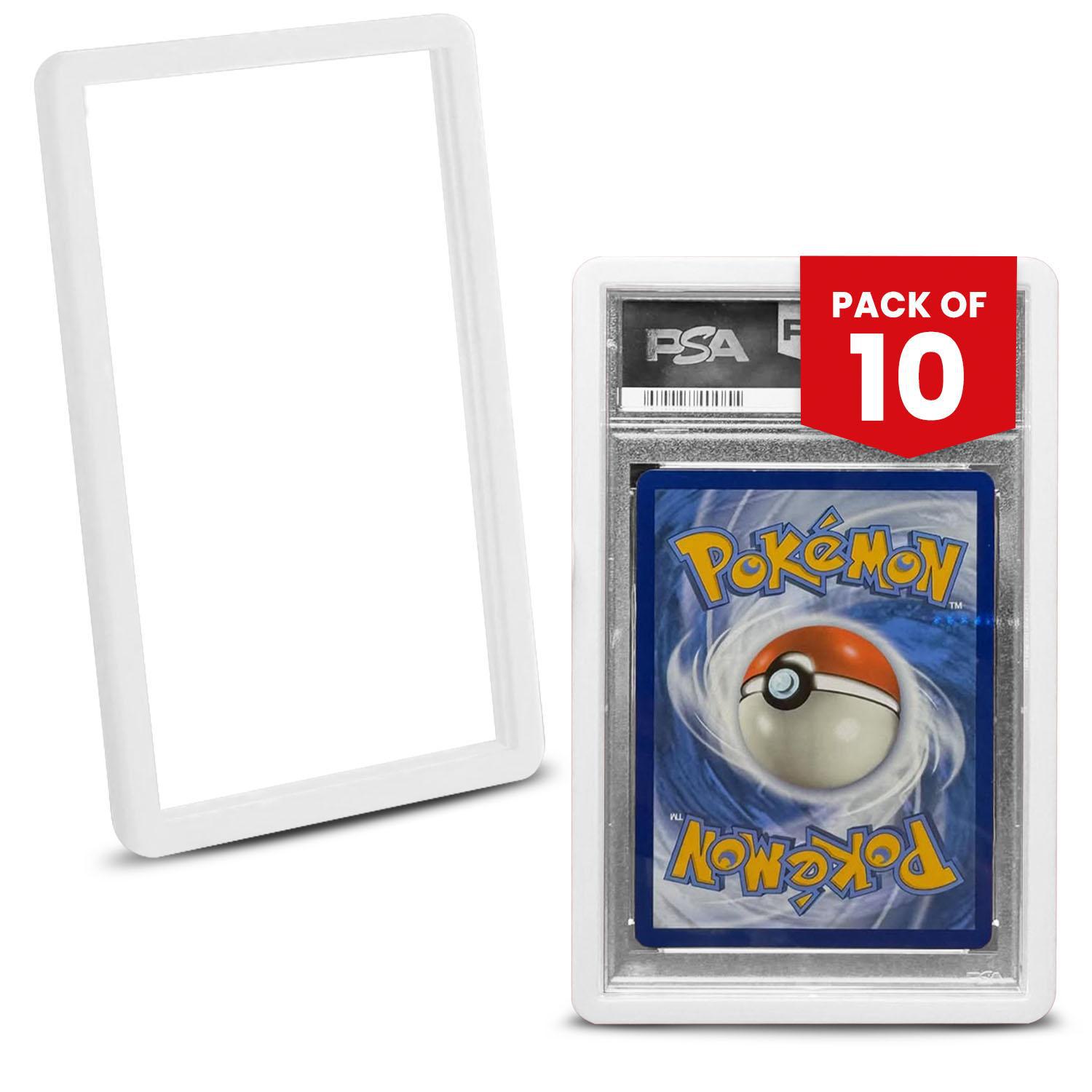 10 pack white bumper graded slab protectors for PSA slabs protecting trading card cases