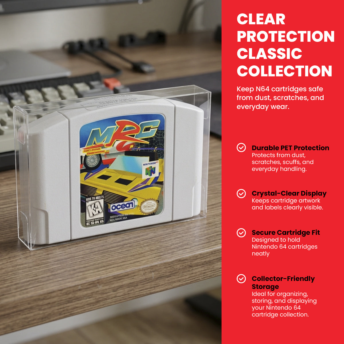 Nintendo 64 (Cartridge) EVORETRO PET Protectors - Pack of 25