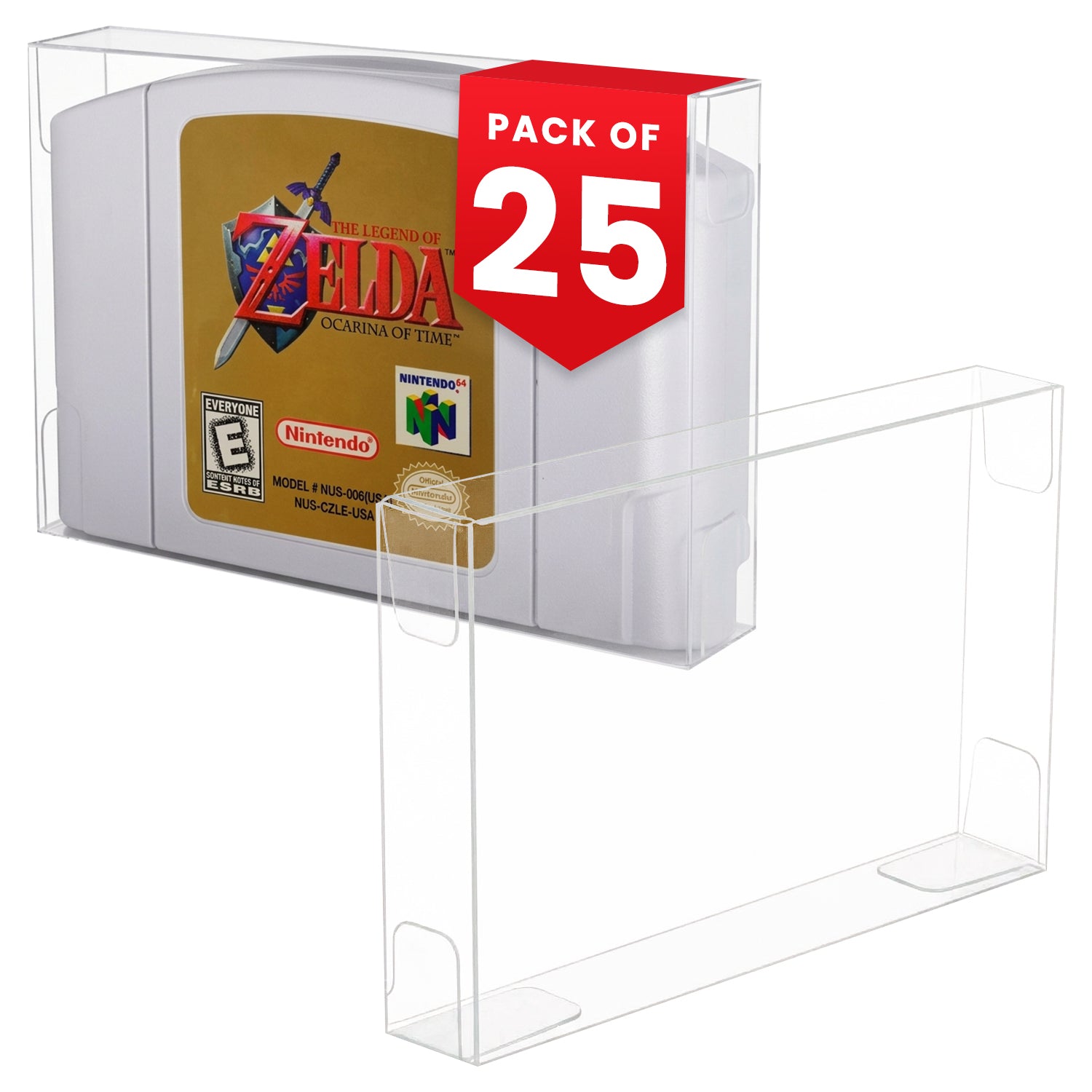 Protecteurs PET EVORETRO pour cartouches Nintendo 64 — paquet de 25