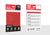 Front and back view of EVORETRO Matte Card Sleeves in Red, standard size 66 x 91 mm, 100 pack. Packaging features a black and red design with red color indicators and detailed product information.
