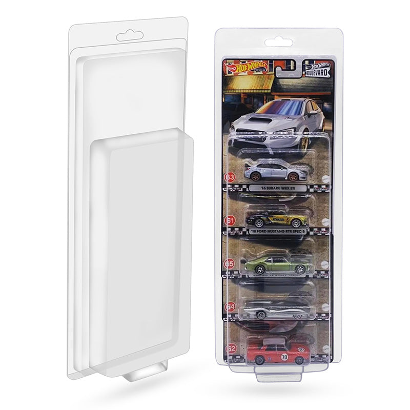 5 cars Premium Hot Wheels Blisters Protectors 5 Pack