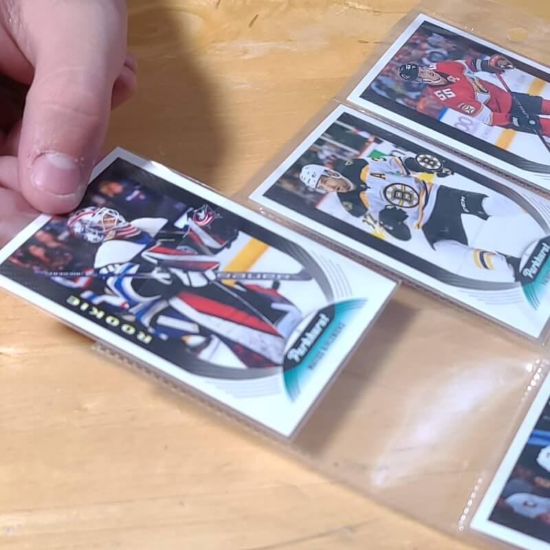 hockey card binder canada EVORETRO 9-Pocket Binder Pages for Trading Cards