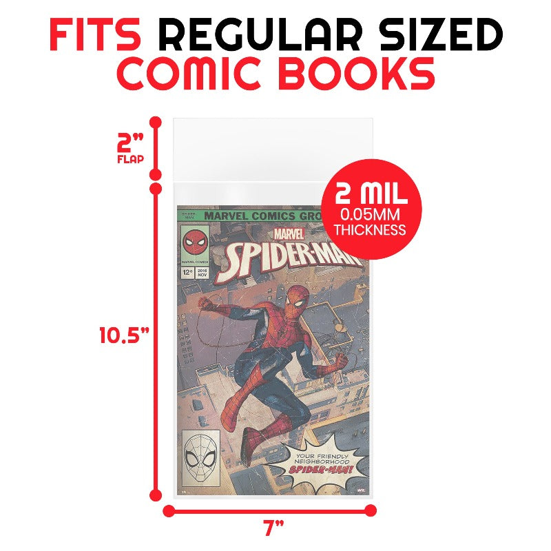 Ultra Pro 30-Pack Comic Book Sleeves With Resealable Flap Acid-Free, PVC-Free, Fits Current & Silver Age Comics Card Sleeves Binder Ultra Pro 30-Pack Comic Book Sleeves With Resealable Flap Acid-Free, PVC-Free, Fits Current & Silver Age Comics Card Sleeves Binder