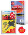 Clear OPP comic book bags for graded comics – 0.05mm protective sleeves 100-pack – EVORETRO