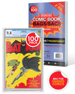 Clear OPP comic book bags for graded comics – 0.05mm protective sleeves 100-pack – EVORETRO