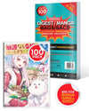 Clear OPP resealable bags for digest manga – 0.05mm protective sleeves 100-pack – EVORETRO