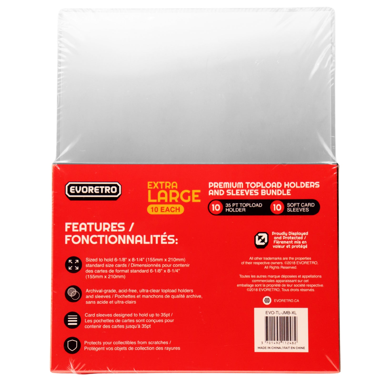 XL Jumbo Toploader Sleeves Combo 35pt (10 Toploaders + 10 Sleeves)