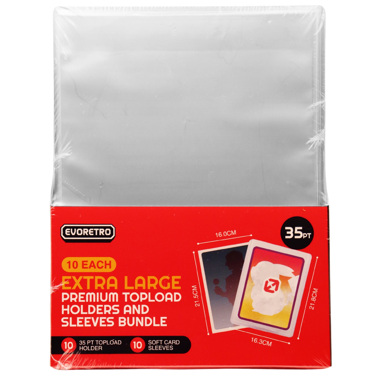 XL Jumbo Toploader Sleeves Combo 35pt (10 Toploaders + 10 Sleeves)