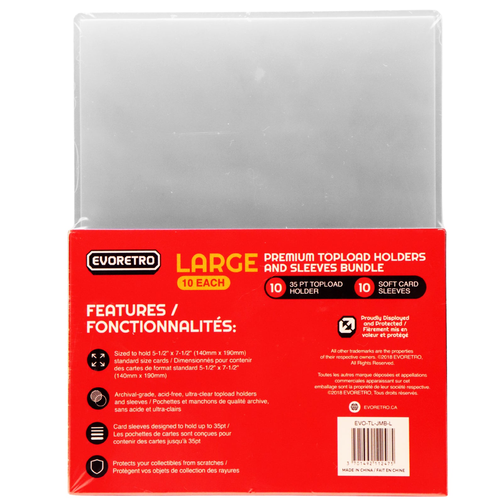 Jumbo Toploader & Sleeves Bundle – 35pt (10 Toploaders + 10 Sleeves)