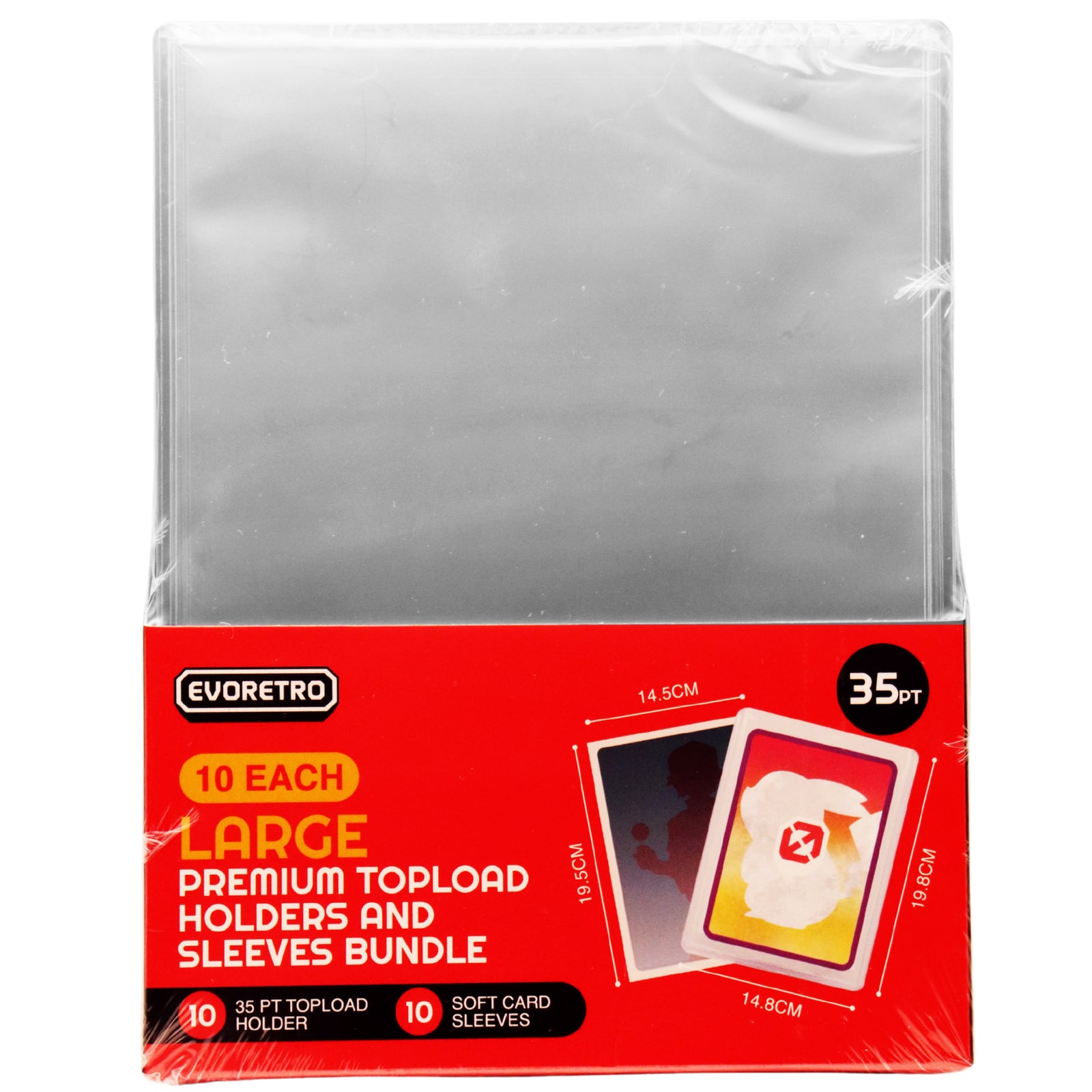 Jumbo Toploader & Sleeves Bundle – 35pt (10 Toploaders + 10 Sleeves)