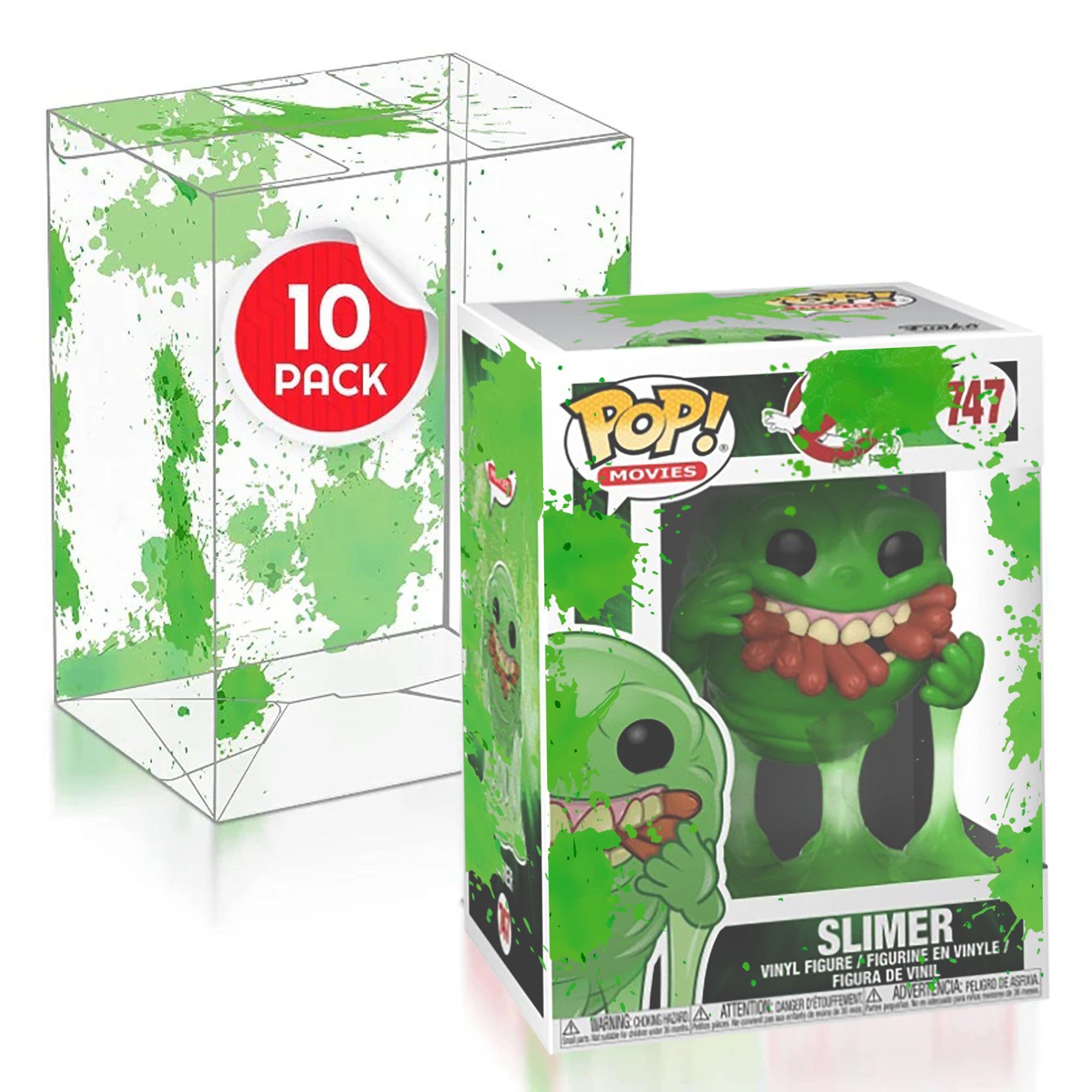 Funko Pop 4 Inches - Green Splatter PET Protector 0.40MM - Pack of 10