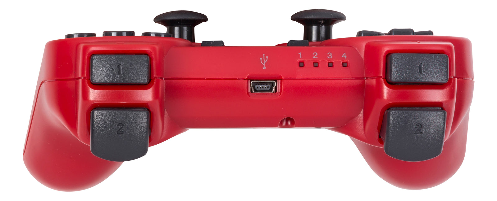 Red PS3 Controller with Charging Cable – Wireless & PC Compatible