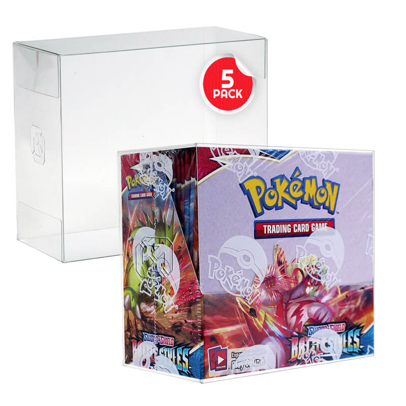 5x Pokemon Booster Large Box PET Protector Soft Crease 0.50 MM