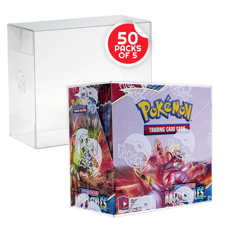5x Pokemon Booster Large Box PET Protector Soft Crease 0.50 MM