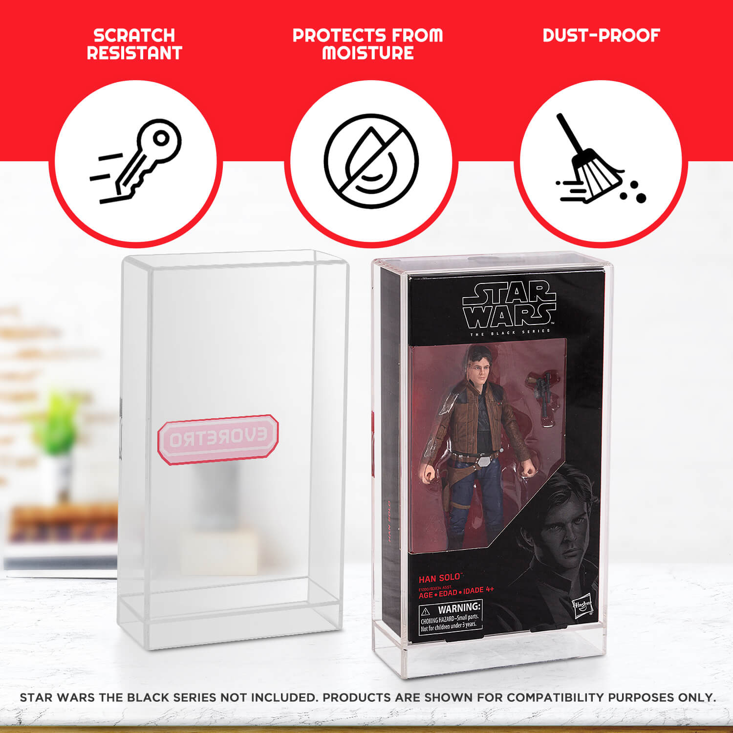 Star Wars Black series Clear Acrylic Display Case - Pack of 1