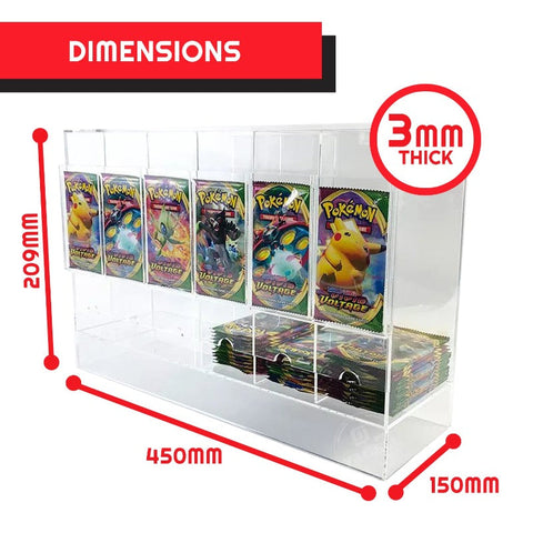 30% Deposit Pre-order Pokémon Booster Pack 6-Slot Acrylic Display Dispenser delivery End of June - EVORETRO Canada