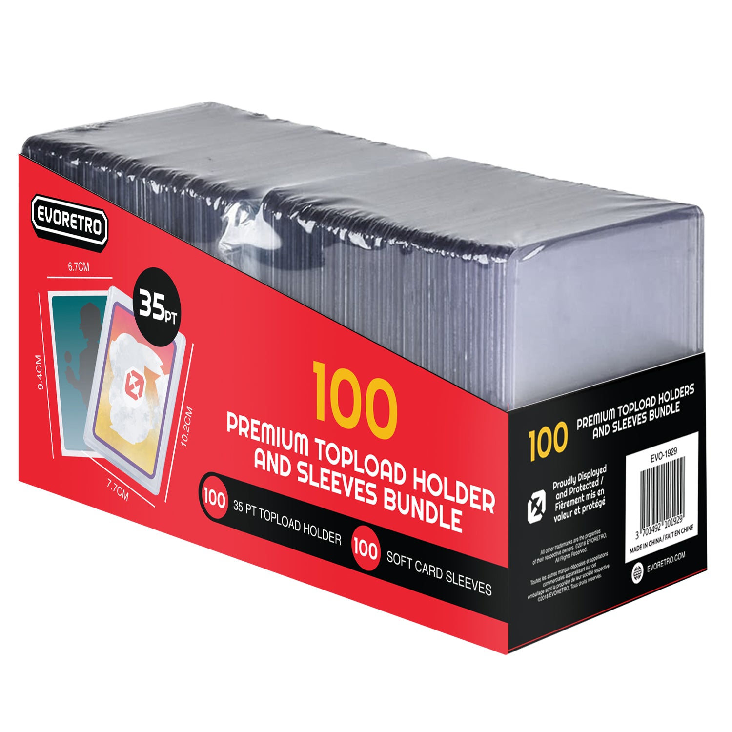 Top Loaders & Sleeves - Pack of 100 Toploaders 35PT & 100 Sleeves